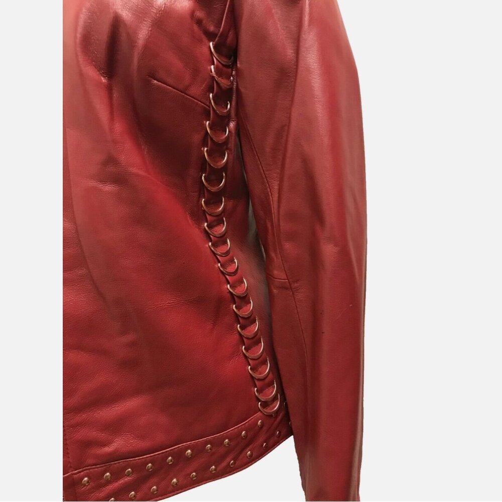 Pamela McCoy Leather Moto Biker Jacket - Picture 3 of 9